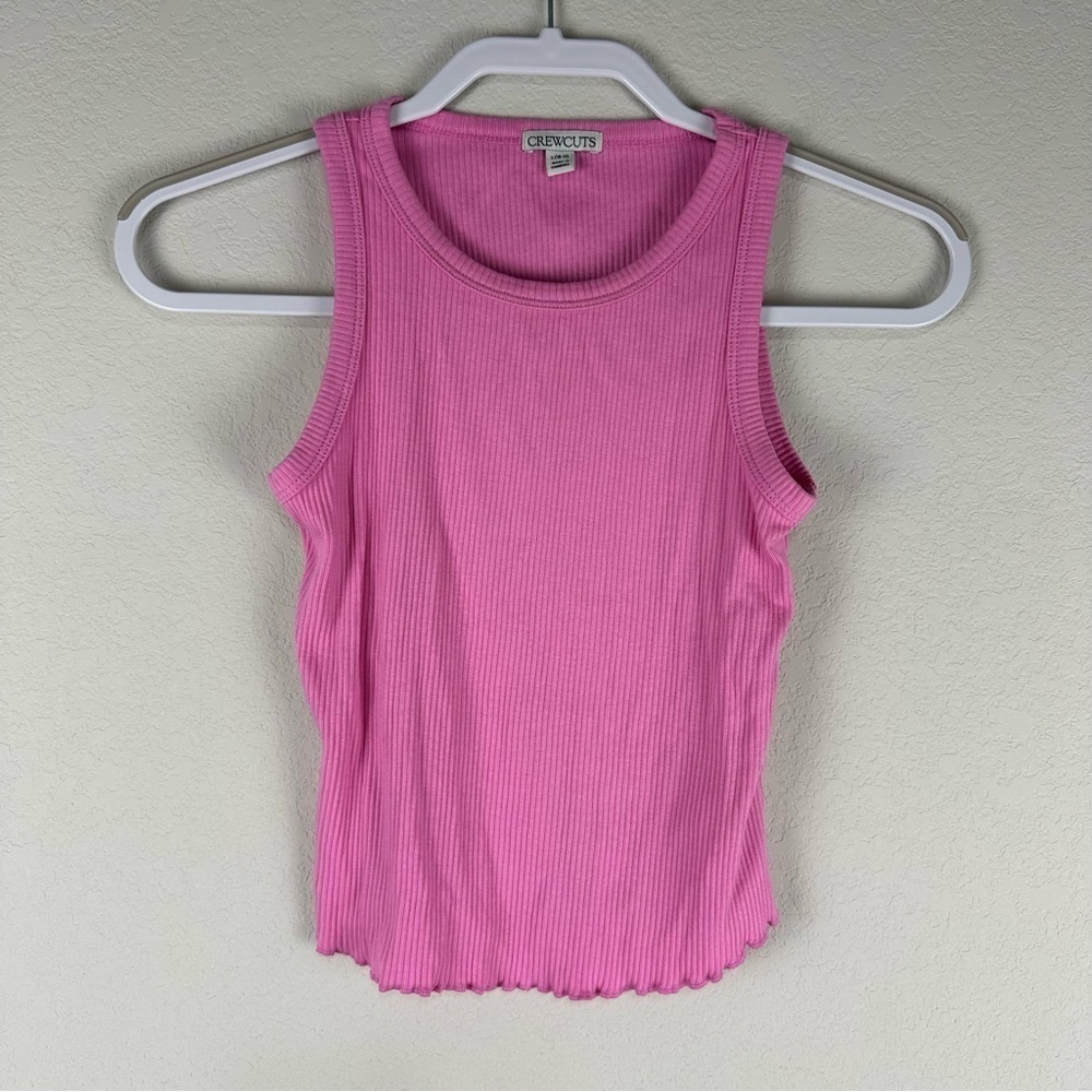 Crewcuts Girls Pink Everyday Vintage Rib Tank Top Size Large 10/11